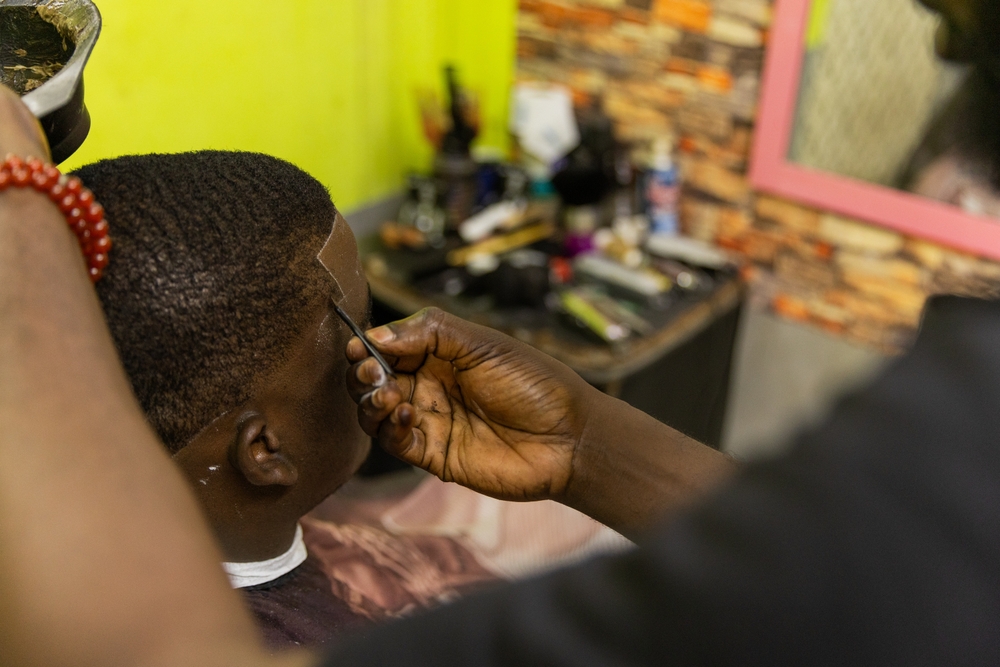 Black barbershop in Manhattan