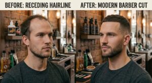 best haircuts for men with a receding hairline