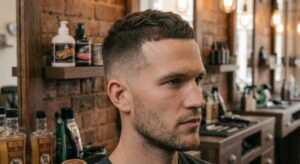 textured crop for men with receding hairline