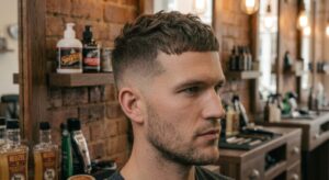 French crop receding hairline haircut