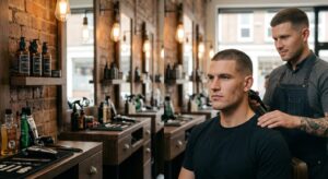 low taper haircut for square face